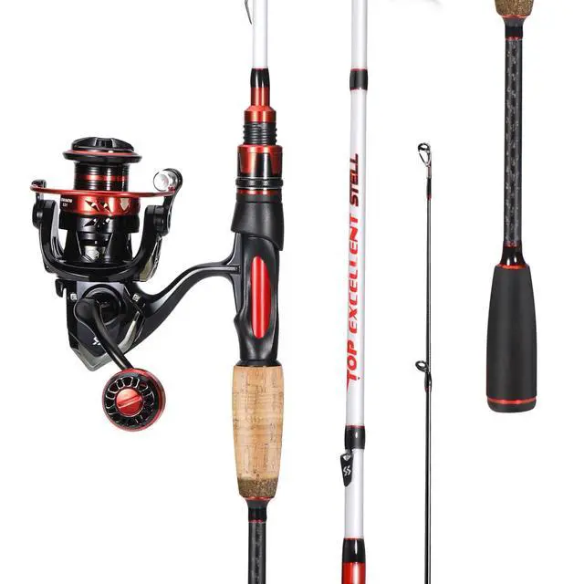 Alt view image 2 of 7 - Spinning Combo, Medium Heavy Fishing Pole and 2000 Spinning Reel Set, Fishing Rod and Reel Commbo for Bass Fishing Tackle
