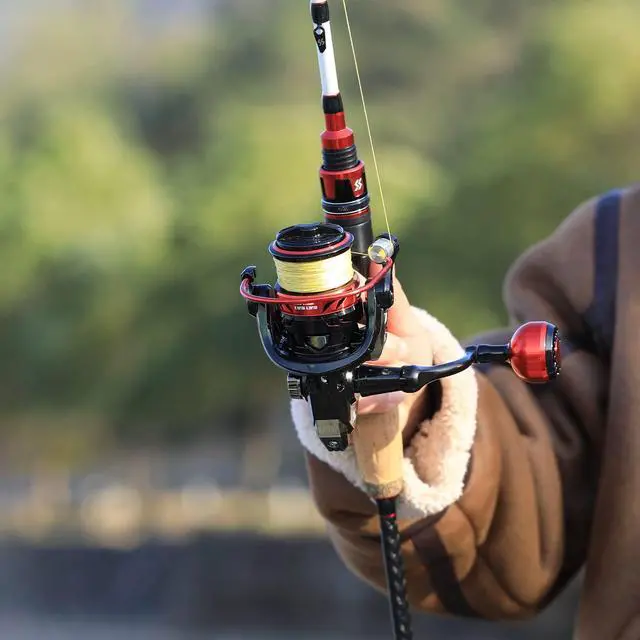 Alt view image 6 of 7 - Spinning Combo, Medium Heavy Fishing Pole and 2000 Spinning Reel Set, Fishing Rod and Reel Commbo for Bass Fishing Tackle