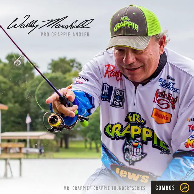 Alt view image 7 of 7 - Crappie Thunder Spinning Reel and Fishing Rod Combo, 2-Piece IM6 Graphite Blank, Size 75 Reel, Right or Left-Hand Retrieve