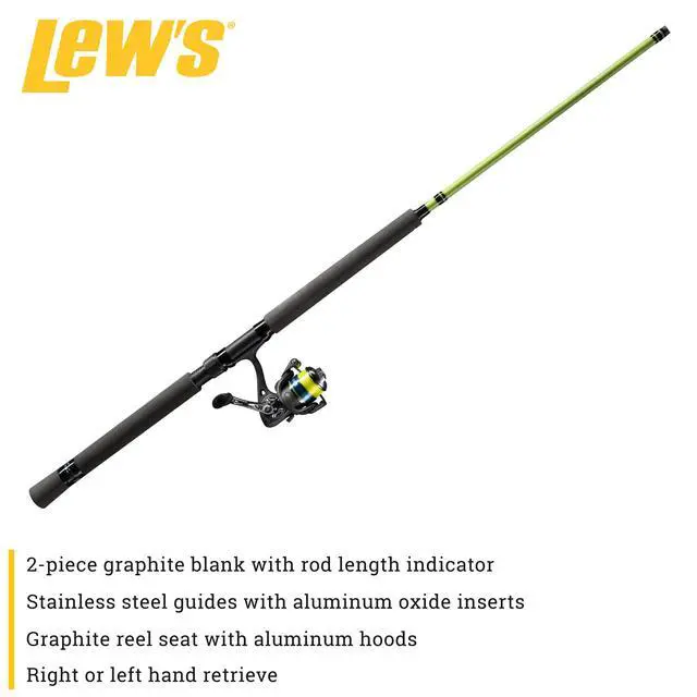Alt view image 4 of 7 - Crappie Thunder Spinning Reel and Fishing Rod Combo, 2-Piece IM6 Graphite Blank, Size 75 Reel, Right or Left-Hand Retrieve