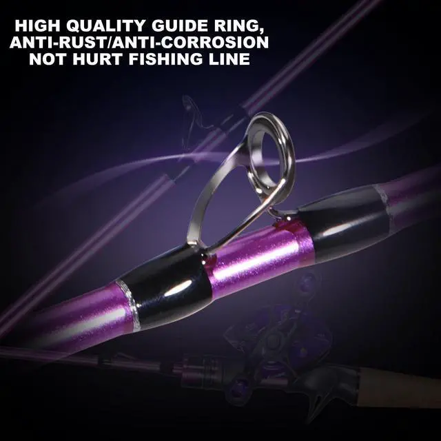 Alt view image 4 of 7 - Fishing Rod and Reel ComboBaitcaster Combo,5.9ft/6.9ft Carbon Fishing Pole,Lightweight Aluminum Spool Reel,Stainless-Steel Guides & Ergonomic Cork Grip