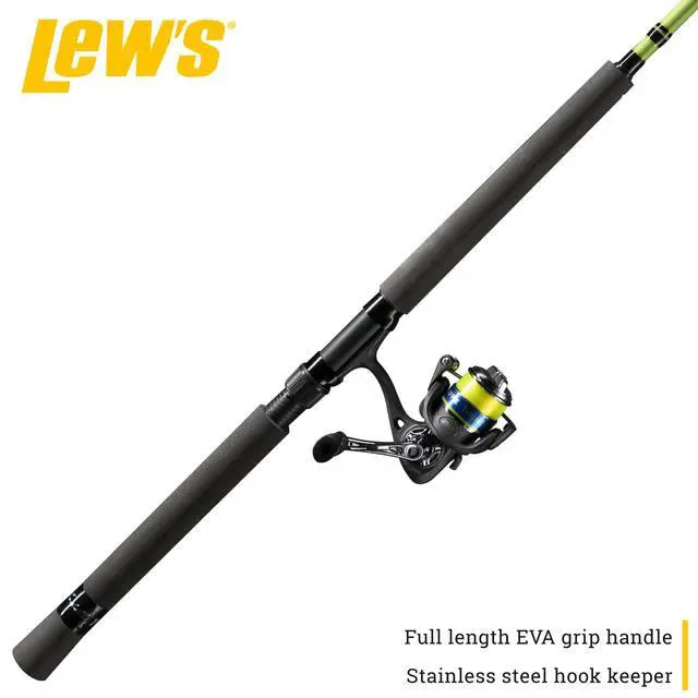 Alt view image 5 of 7 - Crappie Thunder Spinning Reel and Fishing Rod Combo, 2-Piece IM6 Graphite Blank, Size 75 Reel, Right or Left-Hand Retrieve