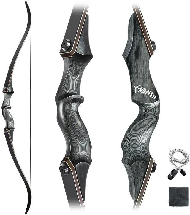 Main image of Original Black Hunter Takedown Recurve Bow 60inch with Bamboo Core Limbs Archery Hunting Target Practice