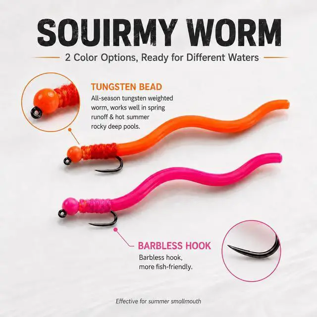 Alt view image 4 of 7 - Fly Fishing Flies Kit 48/60/88pcs, Dry/Wet/Nymph/Streamer, Hook Sizes 8-18, Waterproof Fly Box for Trout Bass Panfish Ideal for Summer Break & Beginners in Rivers, Lakes & Streams