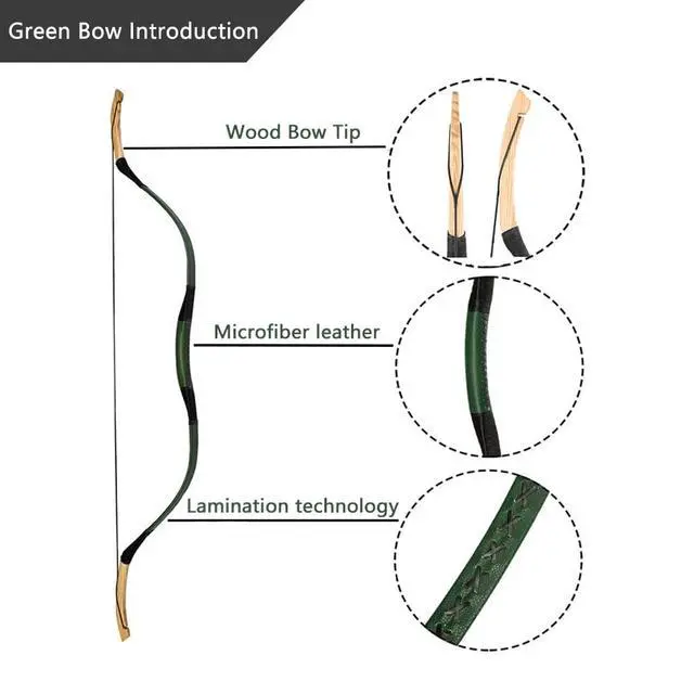 Alt view image 4 of 6 - AF Archery 53" Fiberglass Recurve Bow Traditional Horse Bow 20-60lbs | Premium Fiberglass Construction | Ambidextrous Design | Smooth & Accurate Shooting | Horseback Archery | Beginner to Advanced
