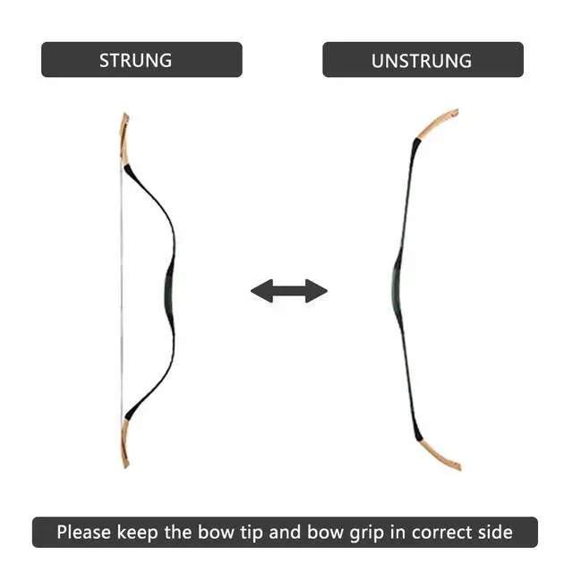 Alt view image 3 of 6 - AF Archery 53" Fiberglass Recurve Bow Traditional Horse Bow 20-60lbs | Premium Fiberglass Construction | Ambidextrous Design | Smooth & Accurate Shooting | Horseback Archery | Beginner to Advanced