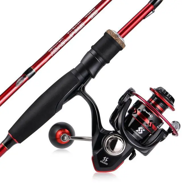 Main image of Fishing Rod and Reel Combo, Stainless Steel Guides Fishing Pole with Spinning Reel Combo for Saltwater and Freshwater