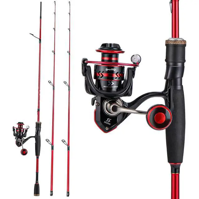 Alt view image 2 of 7 - Fishing Rod and Reel Combo, Stainless Steel Guides Fishing Pole with Spinning Reel Combo for Saltwater and Freshwater