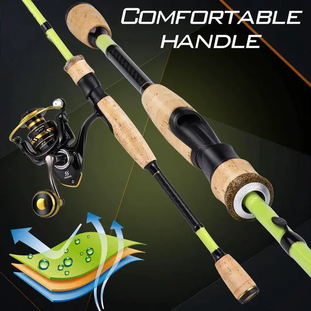 Alt view image 3 of 7 - Fishing Rod and Reel Combo, Stainless Steel Guides Fishing Pole with Spinning Reel Combo for Saltwater and Freshwater