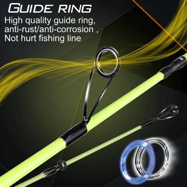 Alt view image 4 of 7 - Fishing Rod and Reel Combo, Stainless Steel Guides Fishing Pole with Spinning Reel Combo for Saltwater and Freshwater