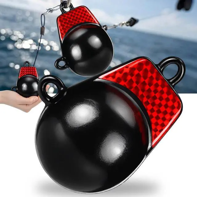 Main image of Coated Downrigger Ball Weight with Keel Downrigger Weights Vinyl-Coated Trolling Weight for Boats Round Marine Accessories Black