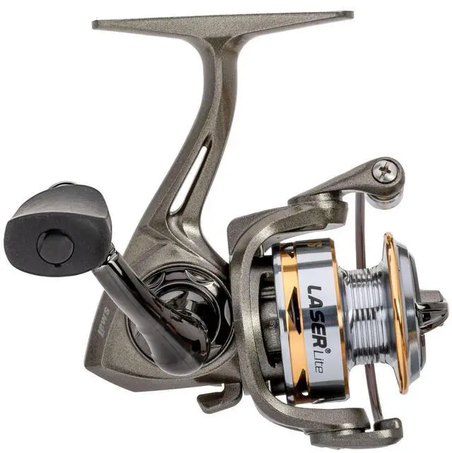 Alt view image 2 of 5 - Laser Lite Spinning Fishing Reel, 6+1 Bearings, Graphite Frame and Sideplate, Speed Lube, Multi-Disc Drag