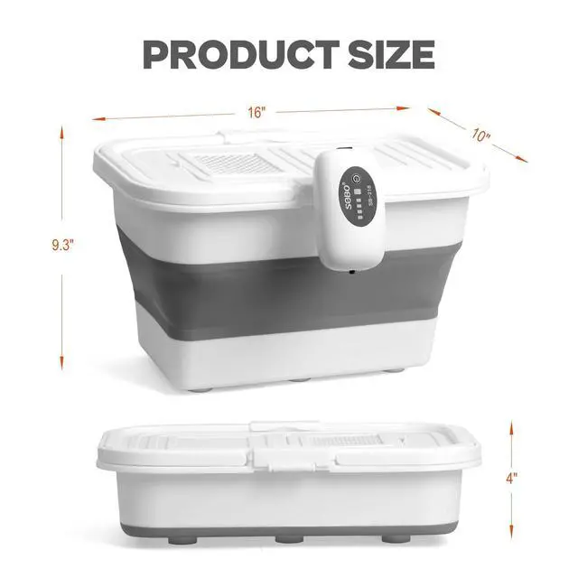 Alt view image 6 of 6 - Live Bait or Fish Bucket with Aerator, 14 Quarts Multi-Function Collapsible Fishing Container Box with Rechargeable Air Pump