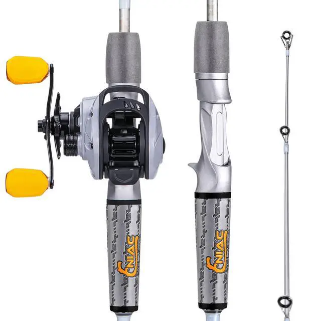 Alt view image 3 of 7 - Spinning& Casting Fishing Rod Combos with Graphite 2Pc Blanks Fishing Reel for Bass Fishing