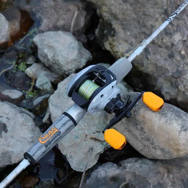 Alt view image 7 of 7 - Spinning& Casting Fishing Rod Combos with Graphite 2Pc Blanks Fishing Reel for Bass Fishing