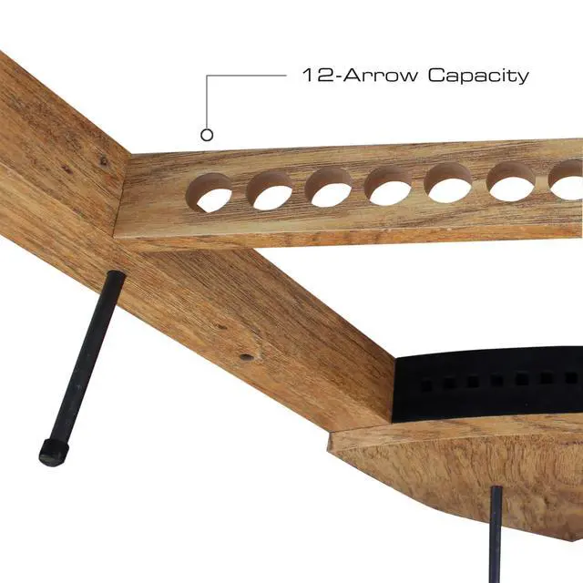 Alt view image 4 of 7 - Wall Mounted Bow and Arrow Display Rack for Hunting & Archery Accessories Real Tree 3-Bow Holder & 12-Arrow Storage Handcrafted Small Bows & Big Bow Hanger w/Arrow Holders