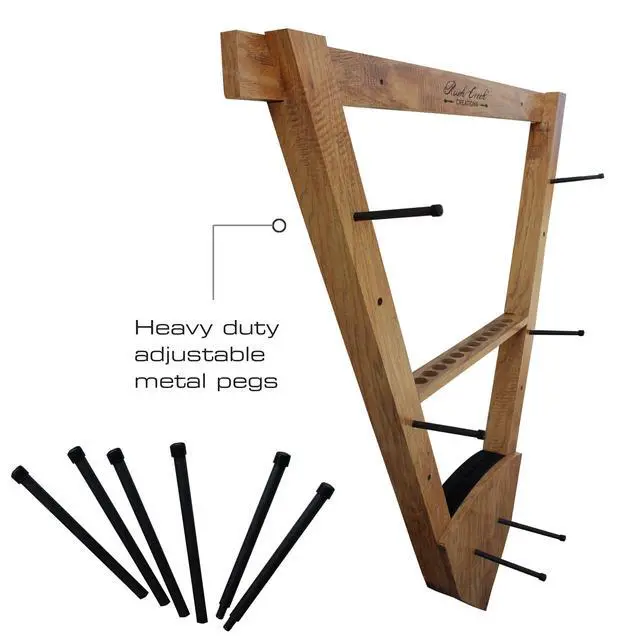 Alt view image 6 of 7 - Wall Mounted Bow and Arrow Display Rack for Hunting & Archery Accessories Real Tree 3-Bow Holder & 12-Arrow Storage Handcrafted Small Bows & Big Bow Hanger w/Arrow Holders