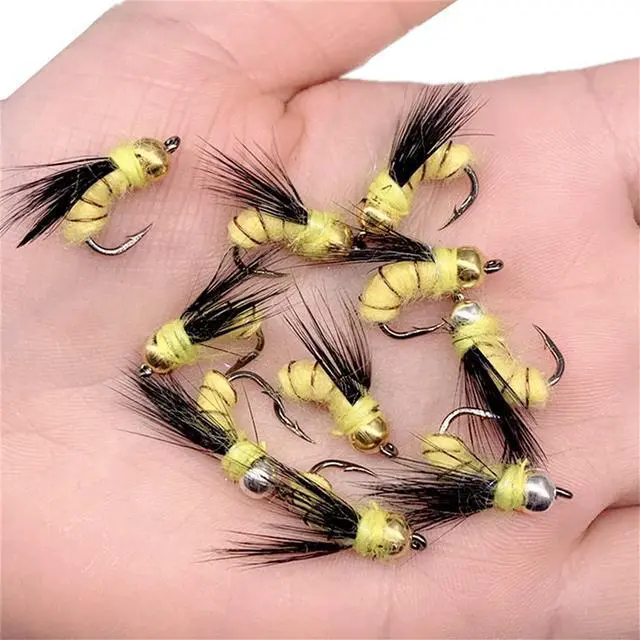 Alt view image 5 of 7 - OutdoorFishing Fly Fishing Flies Kit Fly Assortment Trout Bass Fishing with Fly Box, 33/48/72/100/114/148pcs with Dry/Wet Flies, Nymphs, Streamers, Popper