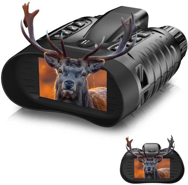 Main image of 4K Night Vision Goggles, Night Vision Binoculars with Rangefinder, 3.2" HD Screen, 5000mAh Rechargeable Battery, 32GB TF Card for Adults, Camping, Wildlife Observation