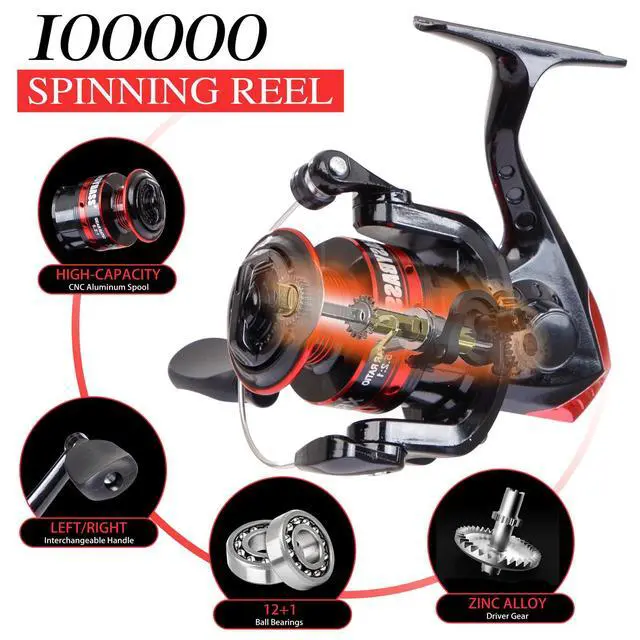 Alt view image 3 of 7 - I00000 Fishing Rod and Reel Combos with Fiberglass Telescopic Fishing Pole - Spinning Reel Fishing Carrier Bag, Freshwater and Saltwater Fishing Rod Kit,Travel Fishing Kit for Bass Trout