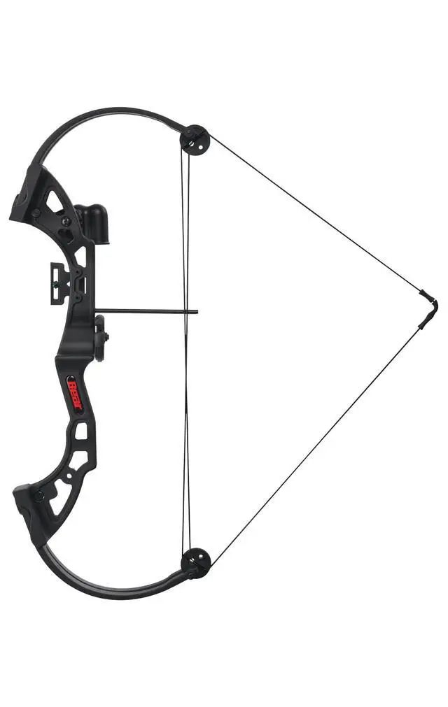 Alt view image 5 of 6 - Brave Compound Youth Bow Set, Right Handed, Ages 8-12, Draw Weight up to 25lb, Draw Length up to 19.5", Accessories: Whisker Biscuit Arrow Rest®, Bow Sight & Finger Rollers, Black