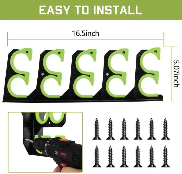 Alt view image 6 of 6 - Fishing Rod Holders, Fishing Pole Holders for Garage, Wall or Ceiling Mounted Fishing Rod Rack Holds Up to 10 Rods(2 Pack)