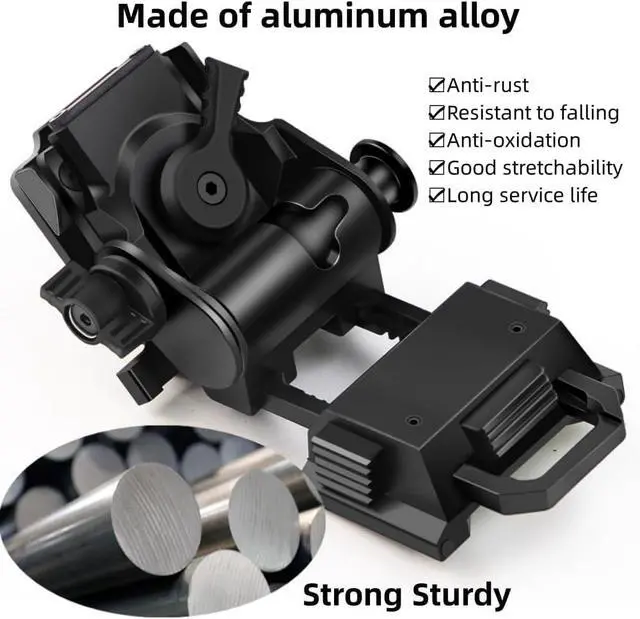 Alt view image 2 of 7 - NVG Mount for PVS14/15/18 G24 Night Vision Goggles Adjustable L4 G24 Metal NVG Helmet Mount PVS 31 CNC Dovetail NVG Mount