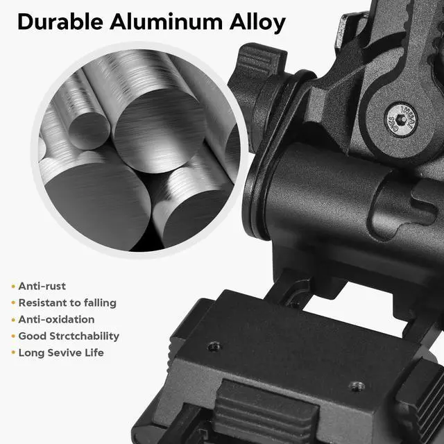 Alt view image 4 of 7 - NVG Mount for PVS14/15/18 G24 Night Vision Goggles Adjustable L4 G24 Metal NVG Helmet Mount PVS 31 CNC Dovetail NVG Mount