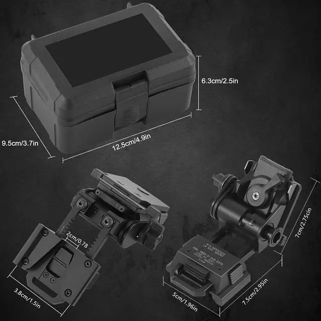 Alt view image 6 of 7 - NVG Mount for PVS14/15/18 G24 Night Vision Goggles Adjustable L4 G24 Metal NVG Helmet Mount PVS 31 CNC Dovetail NVG Mount