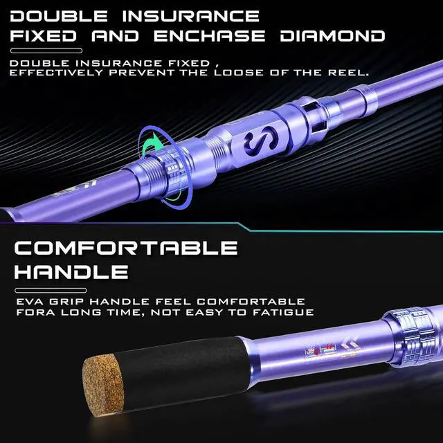 Alt view image 4 of 7 - Fishing Rod and Reel Combos Carbon Fiber Telescopic Fishing Pole with Smooth Reel Combo Saltwater Freshwater Kit