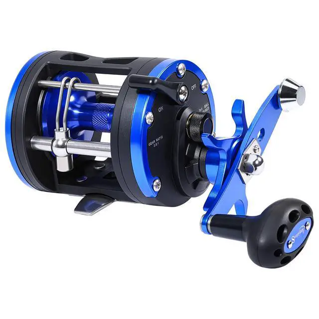 Alt view image 2 of 7 - Trolling Reel & Conventional Fishing Reel - Saltwater Level Wind Reel with Smooth Drag, Heavy Duty Boat & Ocean Fishing Reel for Sea Bass, Grouper, Salmon