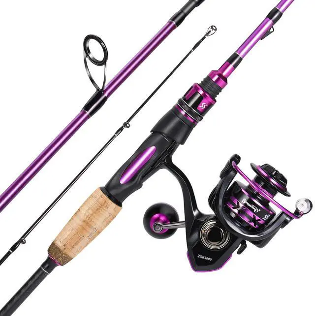 Main image of Fishing Pole, 30-Ton Carbon Fiber Fishing Rod and Reel Combo, 2 Pcs Blanks Spinning Reel Combos