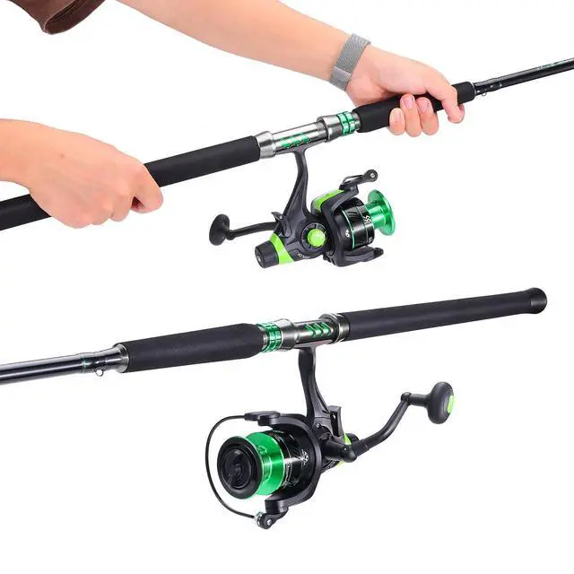 Alt view image 3 of 7 - Catfish & Inshore Spinning Combo 30LB Drag, 4.7:1, 13+1 Bearings, 2-Piece Medium Heavy Rod for Catfish, Striper, Redfish, Carp Bottom Fishing