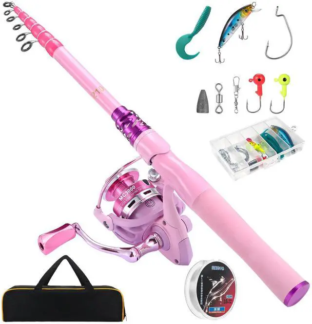 Main image of Carbon Fiber Fishing Rod and Reel Combos, Portable Telescopic Fishing Pole with Spinning Reel, Travel Bag for Saltwater Freshwater