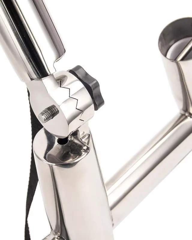 Alt view image 4 of 7 - 3 Tube Rod Holder-Stainless Steel Trident Outrigger Stylish-Tree Triple Rod Holder Adjustable Silver Kite Fishing Mount 3-Rod Racks for Boat, Ship, Yacht