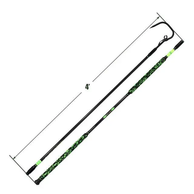 Alt view image 2 of 7 - Fishing Gaff Portable Travel Fish Gaff with S316 Stainless Steel Fishing Hook Non-Slip Camouflage Handle 1Piece/2Piece Gaff for Saltwater Offshore 4'/6'/8'
