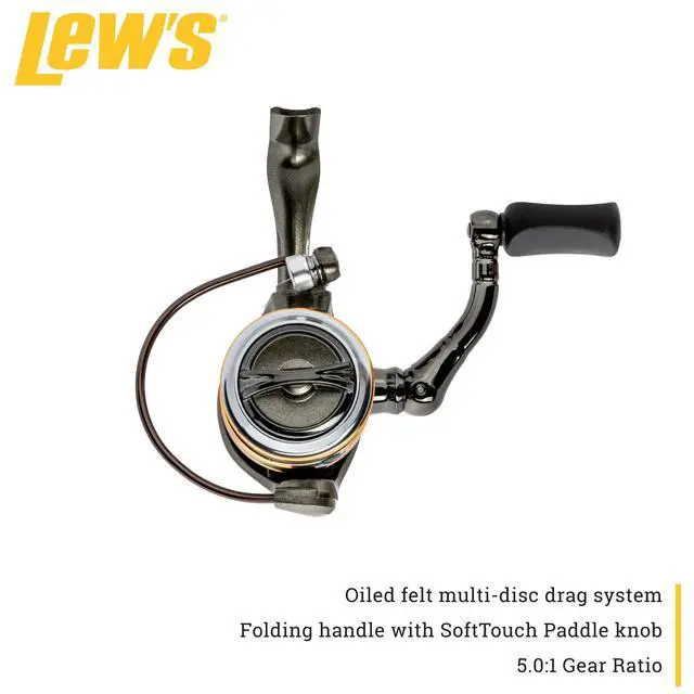 Alt view image 4 of 6 - Laser Lite Spinning Fishing Reel, 6+1 Bearings, Graphite Frame and Sideplate, Speed Lube, Multi-Disc Drag