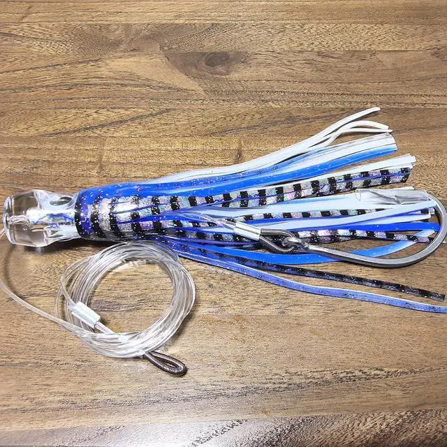 Alt view image 4 of 7 - Set 6 Pcs Saltwater Trolling Lure 6.5/7/9 inch Marlin Deep Sea Fishing Bait | For Tuna Dolphin Sailfish Shark Big Game Fishing Tackle