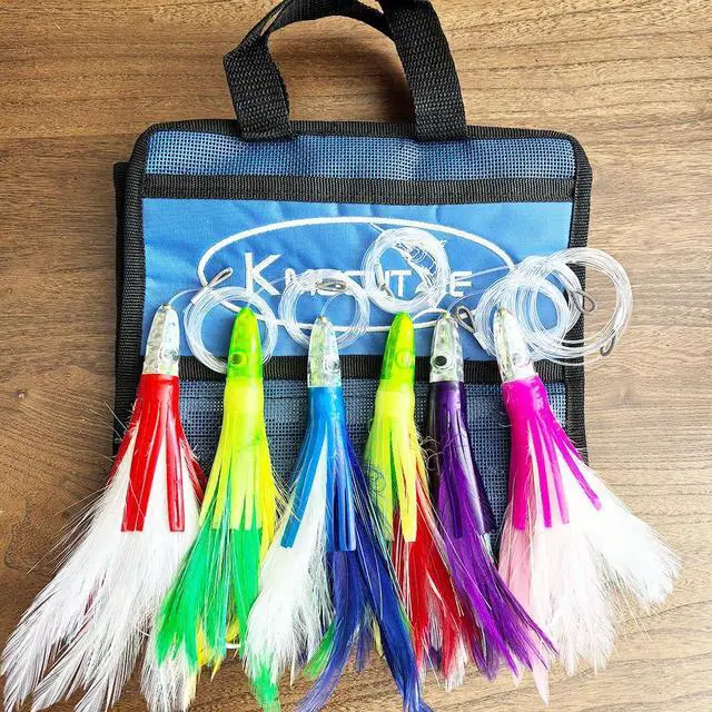Alt view image 4 of 7 - Set 6 Pcs Saltwater Trolling Lure 6.5/7/9 inch Marlin Deep Sea Fishing Bait | For Tuna Dolphin Sailfish Shark Big Game Fishing Tackle
