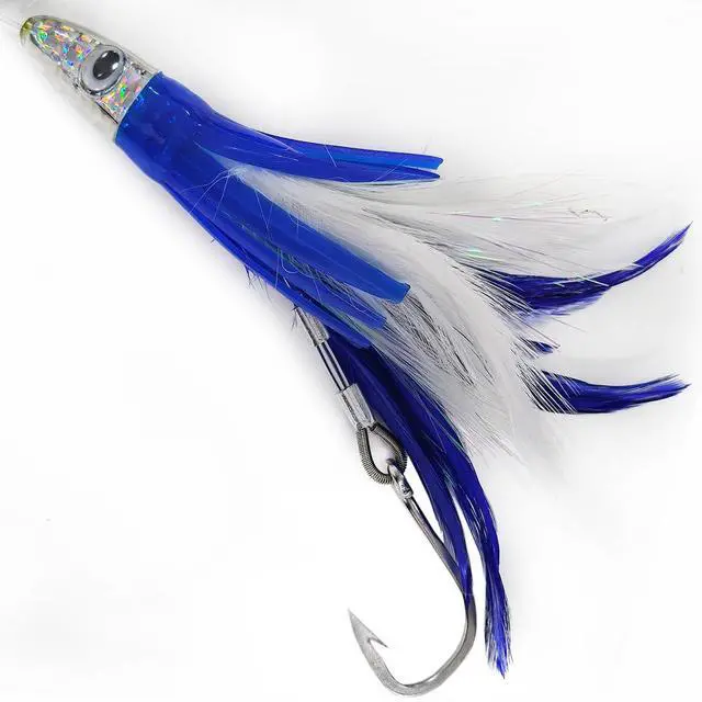 Alt view image 7 of 7 - Set 6 Pcs Saltwater Trolling Lure 6.5/7/9 inch Marlin Deep Sea Fishing Bait | For Tuna Dolphin Sailfish Shark Big Game Fishing Tackle