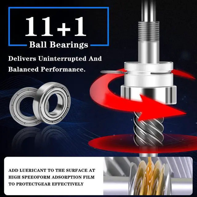 Alt view image 5 of 7 - Fishing Rod and Reel Combo, IM7 Graphite 2 Pc Blank Baitcasting Combo, Spinning Rod with SuperPolymer Handle