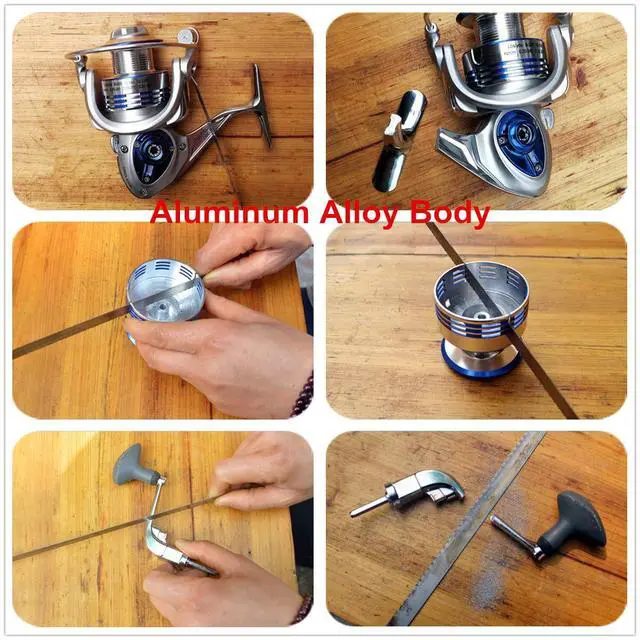 Alt view image 4 of 7 - Spinning Fishing Reels for Saltwater Freshwater 3000 4000 5000 6000 7000 Spools Ultra Smooth Ultralight Powerful Trout Bass Carp Gear Stainless Ball Bearings Metal Body Ice Fishing Reels