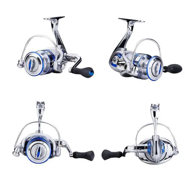 Alt view image 7 of 7 - Spinning Fishing Reels for Saltwater Freshwater 3000 4000 5000 6000 7000 Spools Ultra Smooth Ultralight Powerful Trout Bass Carp Gear Stainless Ball Bearings Metal Body Ice Fishing Reels