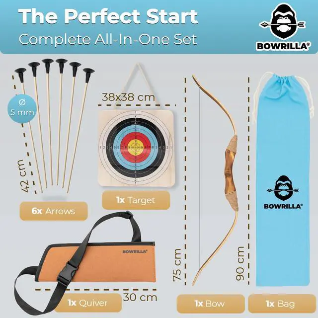 Alt view image 3 of 7 - ® Kids Bow and Arrow Set - Bow and Arrow for Kids Ages 4-8, Toy Archery Set with 6 Suction Cup Arrows, Wooden Target & Quiver