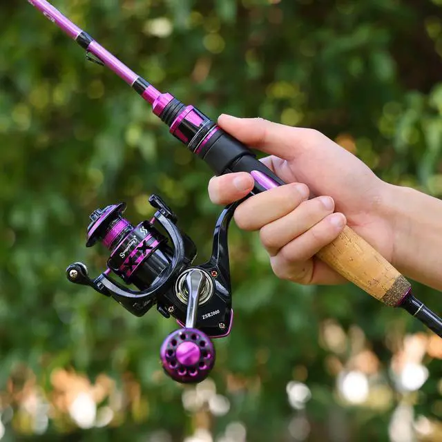 Alt view image 7 of 7 - Fishing Pole, 30-Ton Carbon Fiber Fishing Rod and Reel Combo, 2 Pcs Blanks Spinning Reel Combos