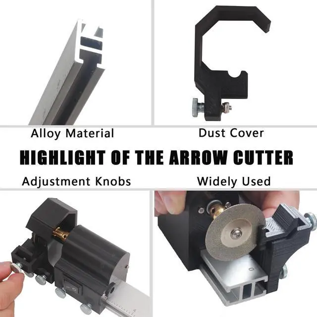 Alt view image 5 of 7 - Archery Arrow Saw Electric Carbon Arrow Cutter Mini Reciprocating Saw Adjustable Arrow Square Cutting Building Tool for Pure Mixed Carbon & Fiberglass Arrow Shaft (Black)