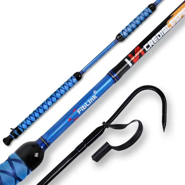 Main image of Fishing Gaff Portable Fish Gaff with Stainless Steel Fishing Hook,Non-Slip Grip Handle and Fiberglass Shaft for Saltwater Offshore 3'/5'/6'/6'6"