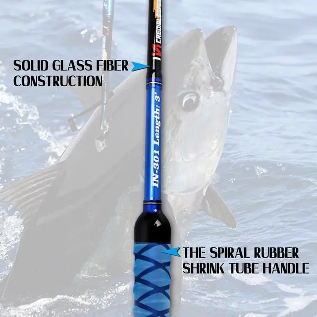 Alt view image 3 of 6 - Fishing Gaff Portable Fish Gaff with Stainless Steel Fishing Hook,Non-Slip Grip Handle and Fiberglass Shaft for Saltwater Offshore 3'/5'/6'/6'6"