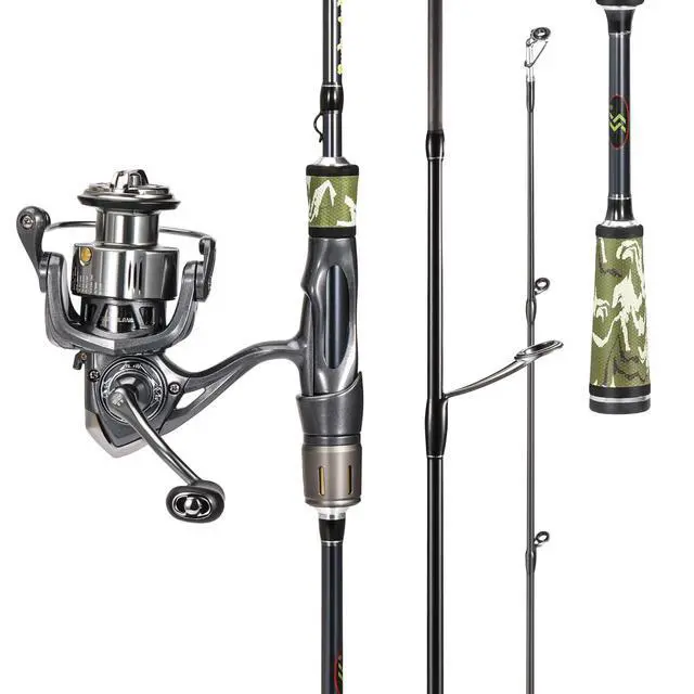Main image of Spinning Combo 30+24Ton Carbon Fiber 2-Piece Rod, M/MH Power, 19LB Drag, 5.2:1 Gear Ratio, Lightweight Saltwater Freshwater Kit for Bass, Trout, Salmon, Catfish (6/7 /7'6''Options)