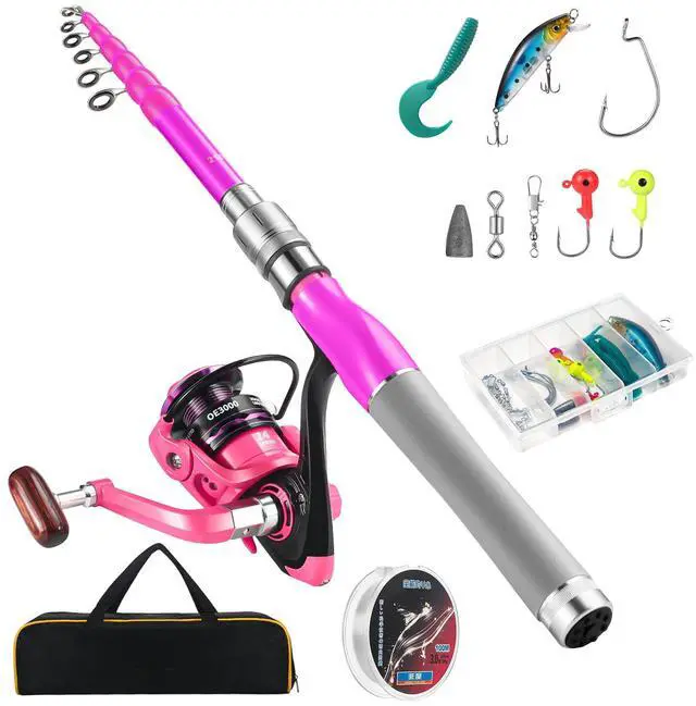 Main image of Carbon Fiber Fishing Rod and Reel Combos, Portable Telescopic Fishing Pole with Spinning Reel, Travel Bag for Saltwater Freshwater